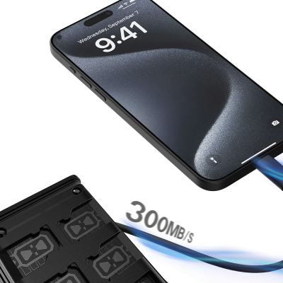 Lenyes LCR03 Type-C Kablolu Su Geçirmez Çoklu Kart Depolama ve Okuyucu Kutusu 10 Gbps - 7