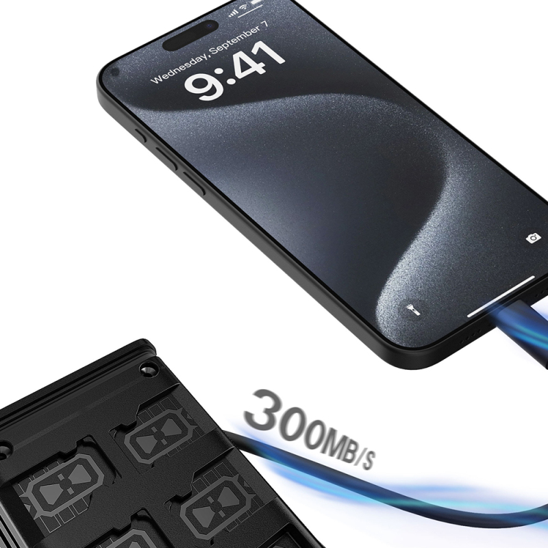 Lenyes LCR03 Type-C Kablolu Su Geçirmez Çoklu Kart Depolama ve Okuyucu Kutusu 10 Gbps - 7