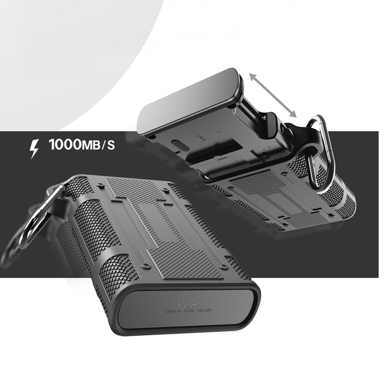 Lenyes LCR04 Type-C Kablolu Su Geçirmez Çoklu Kart Depolama ve Okuyucu Kutusu 10 Gbps - 3