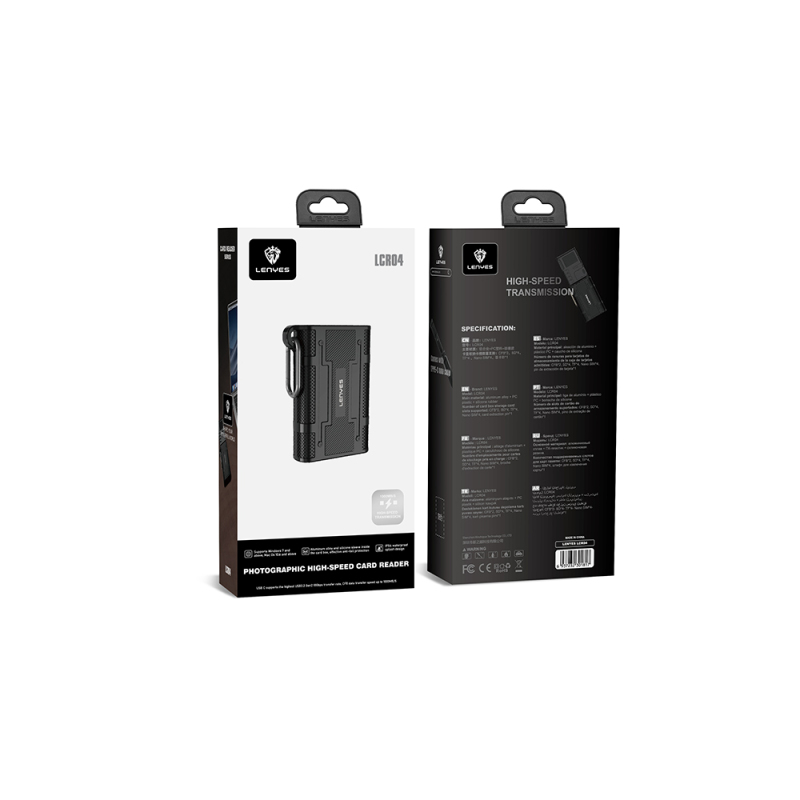Lenyes LCR04 Type-C Wired Waterproof Multi Card Storage and Reader Box 10 Gbps - 7