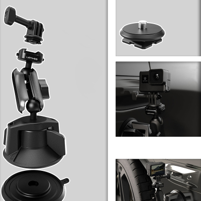 Lenyes LCT102 Telescopic Suction Cup Design Action Camera Holder - 5