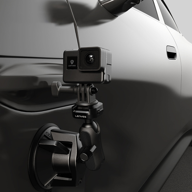 Lenyes LCT102 Telescopic Suction Cup Design Action Camera Holder - 4