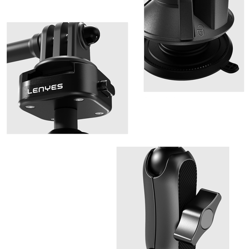 Lenyes LCT102 Telescopic Suction Cup Design Action Camera Holder - 8