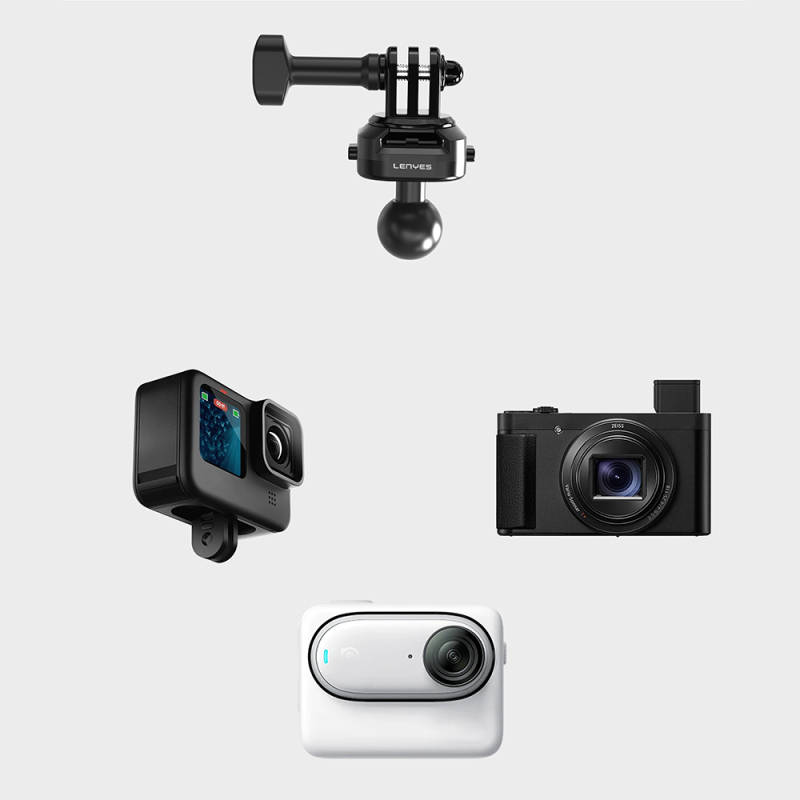Lenyes LCT103 Bike and Motorcycle Action Camera Holder - 3