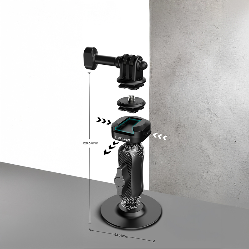 Lenyes LCT104 Telescopic Suction Cup Design Action Camera Holder - 5