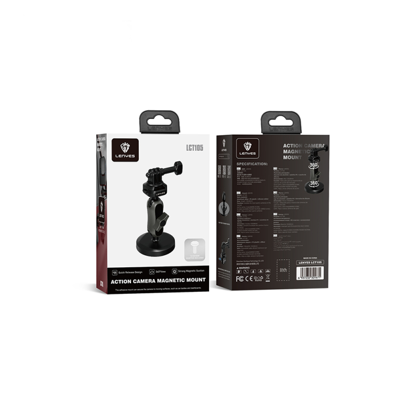 Lenyes LCT105 Telescopic Suction Cup Design Action Camera Holder - 9