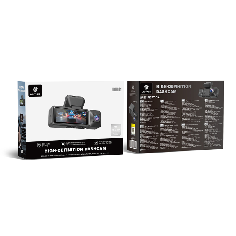 Lenyes LDR101 4K Ultra HD Smart Front and Rear Car Camera with Wifi Support - 2