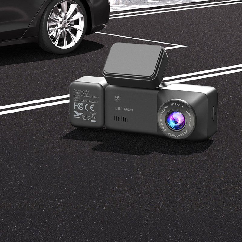 Lenyes LDR101 4K Ultra HD Wifi Destekli Akıllı Ön ve Arka Araç Kamerası - 3