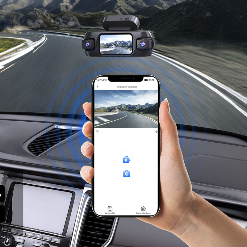 Lenyes LDR102 4K Ultra HD Smart Front and Rear Car Camera with Wifi Support - 2