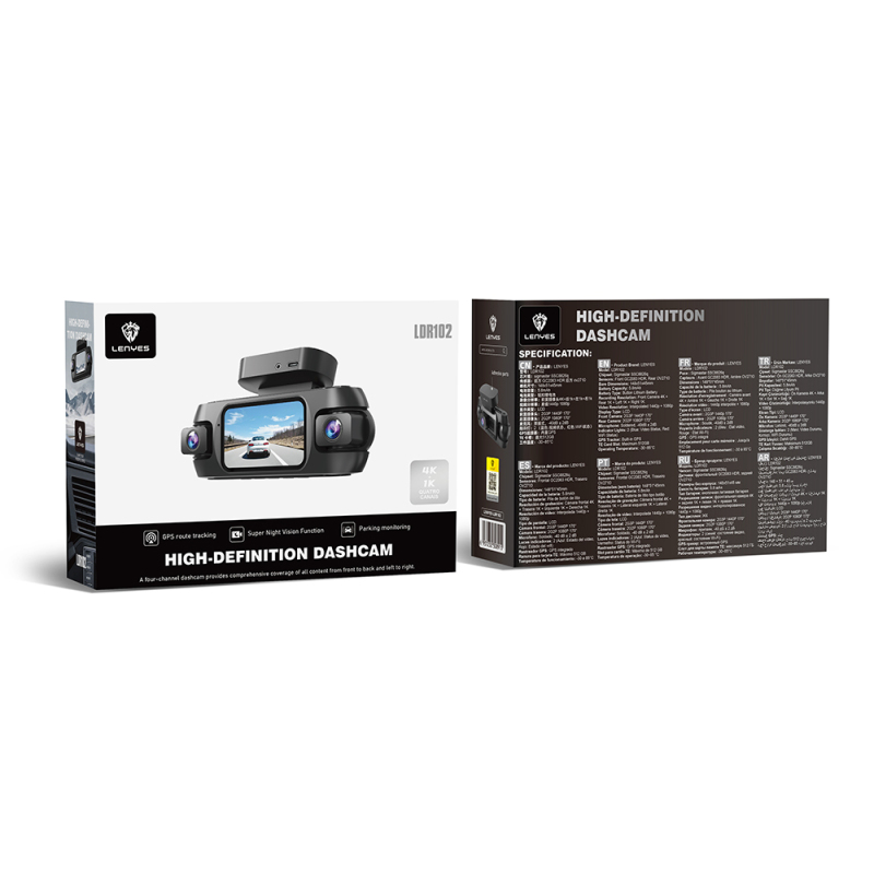 Lenyes LDR102 4K Ultra HD Wifi Destekli Akıllı Ön ve Arka Araç Kamerası - 4