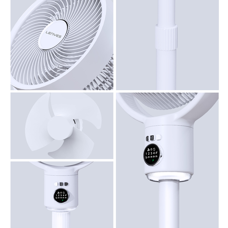 Lenyes LHF10 Dijital LED Göstergeli 5 Kademeli Uzaktan Kumandalı Uzayabilen Gövdeli 10 inç Fan - 5