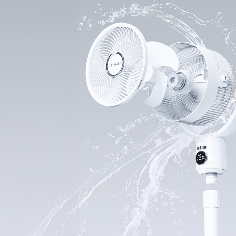Lenyes LHF10 Dijital LED Göstergeli 5 Kademeli Uzaktan Kumandalı Uzayabilen Gövdeli 10 inç Fan - 9