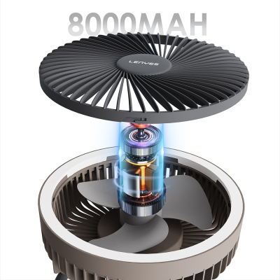 Lenyes LHF11 Led Işıklı 4 Kademeli Çok Fonksiyonlu Soğutucu Fan - 6