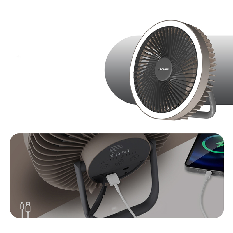 Lenyes LHF11 Led Işıklı 4 Kademeli Çok Fonksiyonlu Soğutucu Fan - 7
