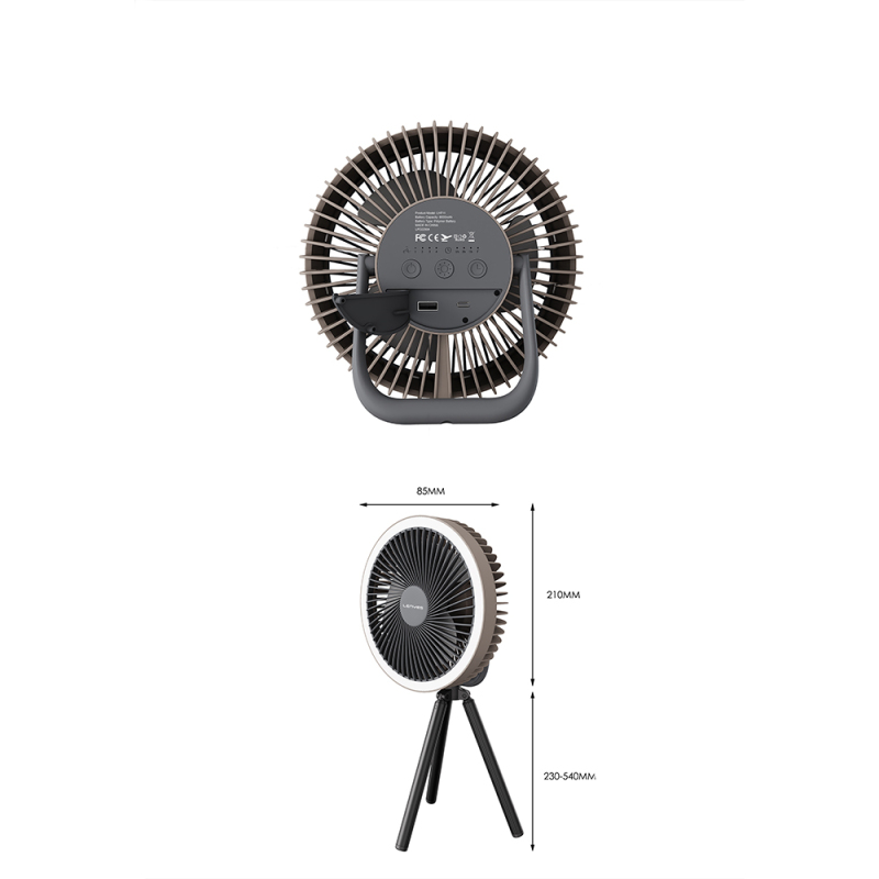 Lenyes LHF11 LED Lighted 4 Stage Multifunctional Cooling Fan - 5