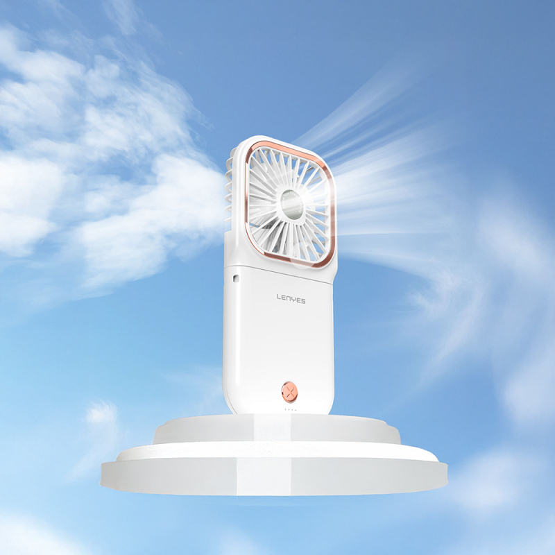Lenyes LHF13 Portable Cooling Hand Fan with Powerbank Stand - 8