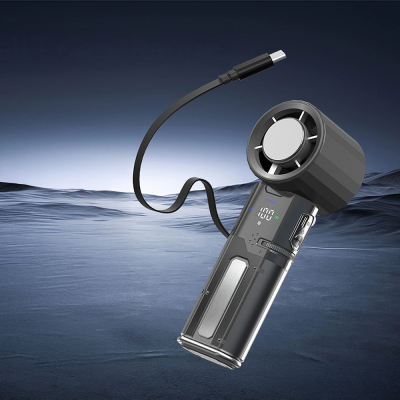 Lenyes LHF14 Dijital LED Göstergeli Buz Kompresli Katlanabilir Portatif Soğutucu El Fanı - 4