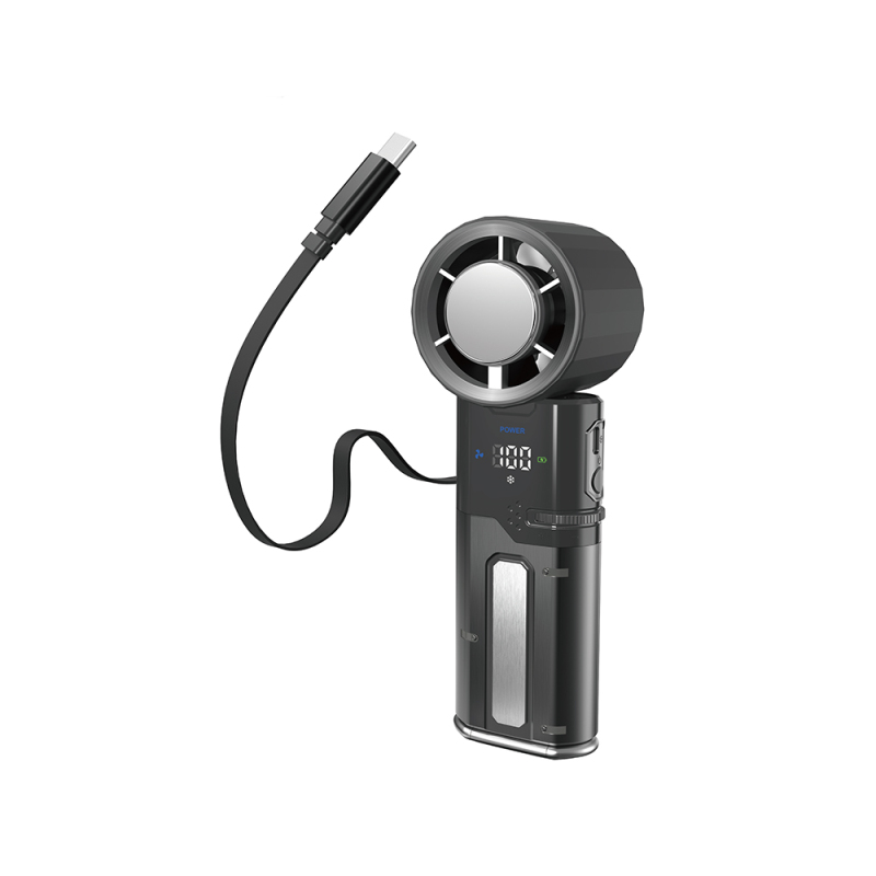 Lenyes LHF14 Dijital LED Göstergeli Buz Kompresli Katlanabilir Portatif Soğutucu El Fanı - 2