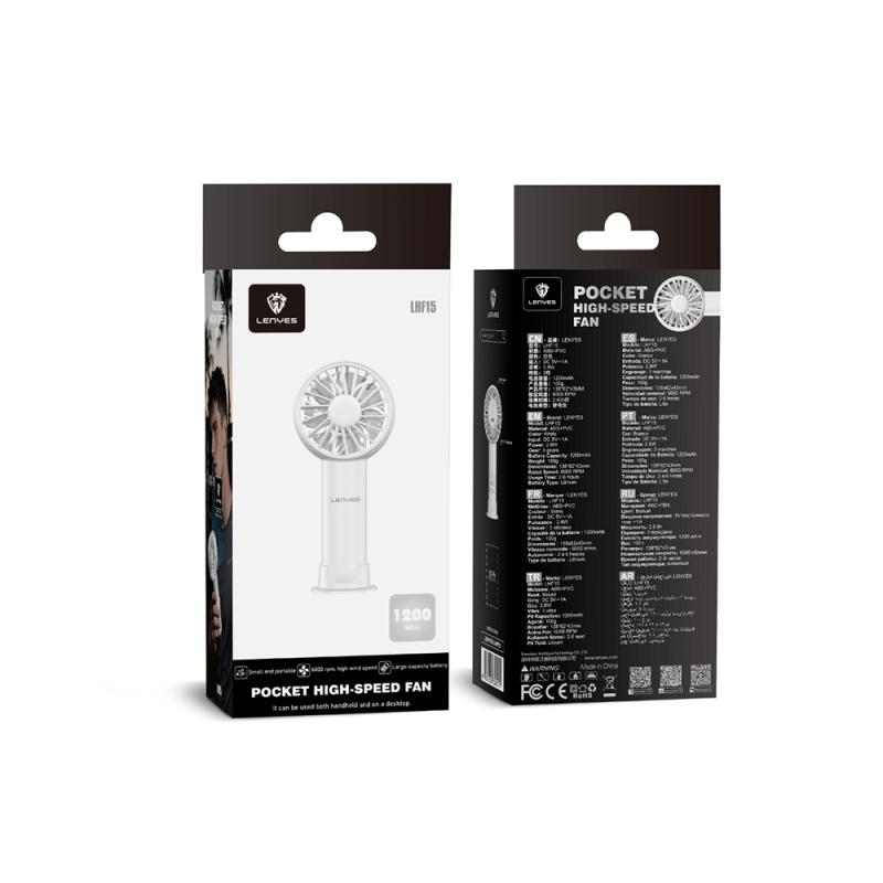 Lenyes LHF15 3 Kademeli Portatif Mini Soğutucu El Fanı - 7