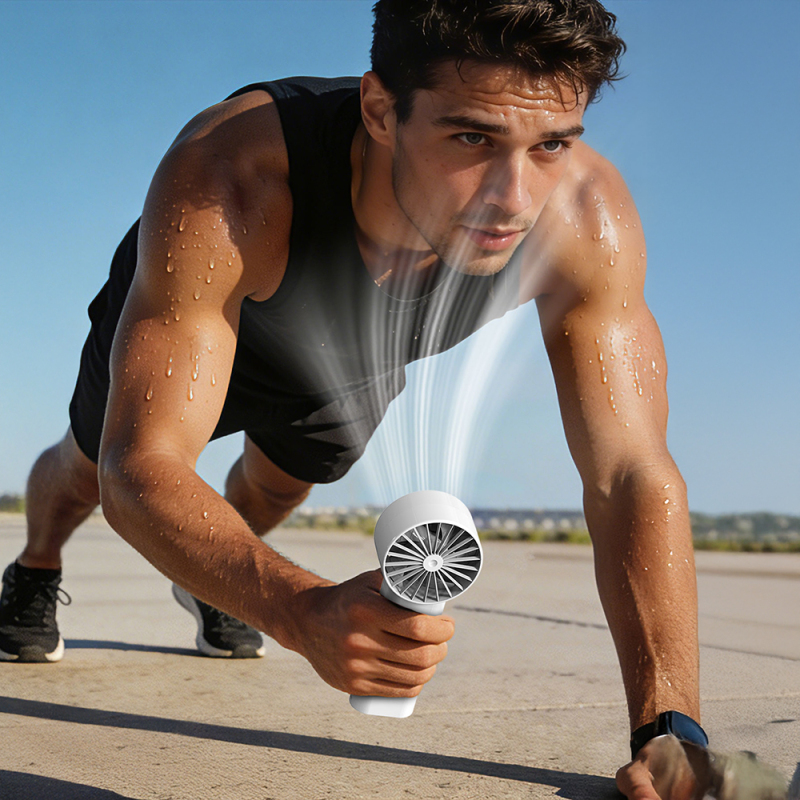 Lenyes LHF18 Dijital LED Göstergeli Yüksek Hızlı Portatif Soğutucu El Fanı - 5