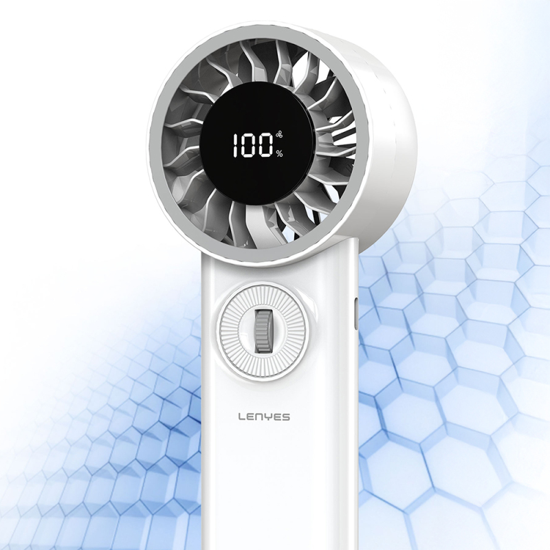 Lenyes LHF18 High-Speed ​​Portable Hand Cooling Fan with Digital LED Display - 2