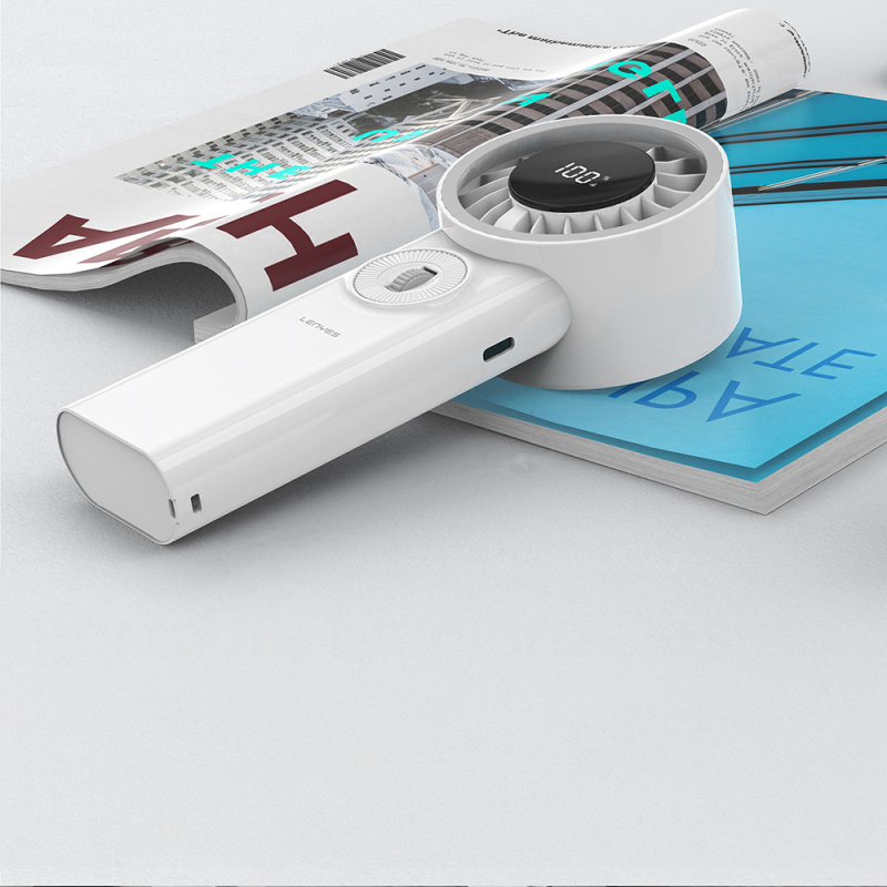 Lenyes LHF18 High-Speed ​​Portable Hand Cooling Fan with Digital LED Display - 3