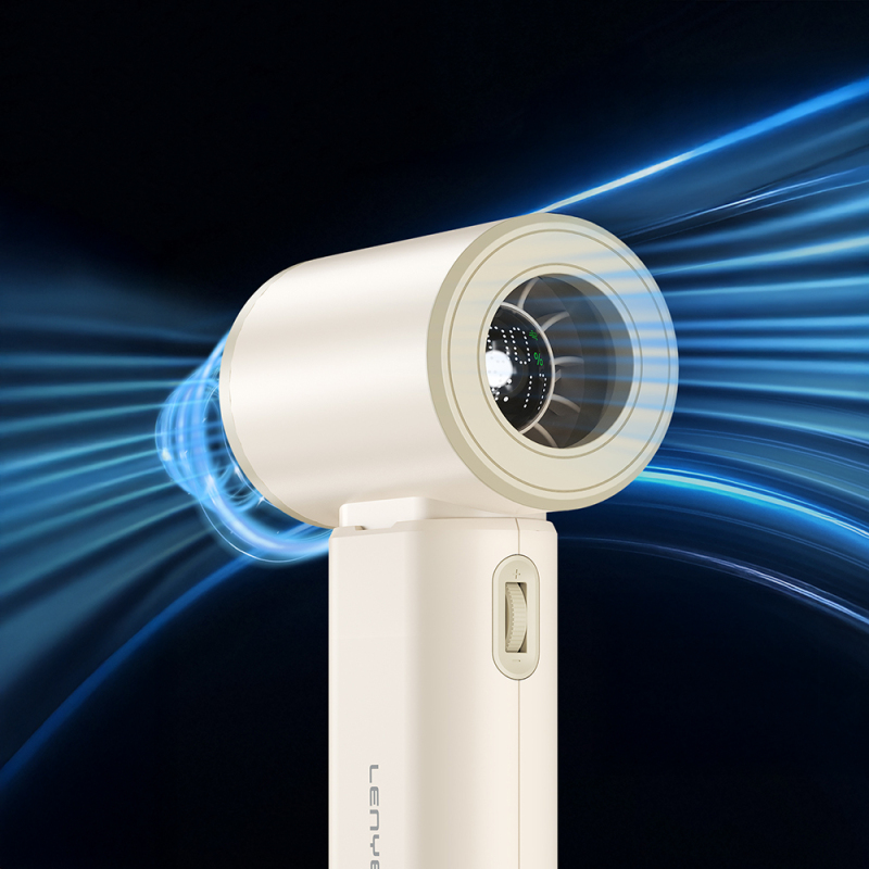 Lenyes LHF19 High Speed ​​Portable Cooling Hand Fan with Digital LED Display - 3