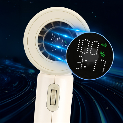 Lenyes LHF19 High Speed ​​Portable Cooling Hand Fan with Digital LED Display - 4