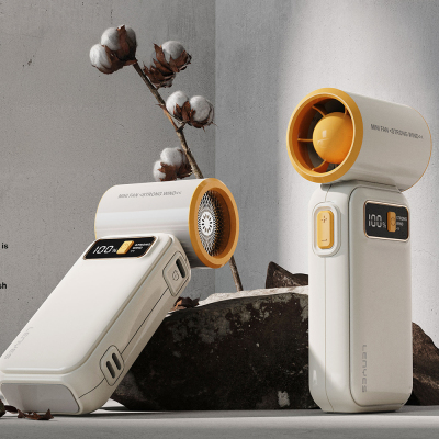 Lenyes LHF20 Dijital LED Göstergeli Yüksek Hızlı Portatif Soğutucu El Fanı - 3