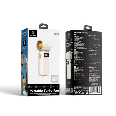 Lenyes LHF20 High-Speed ​​Portable Hand Cooling Fan with Digital LED Display - 6