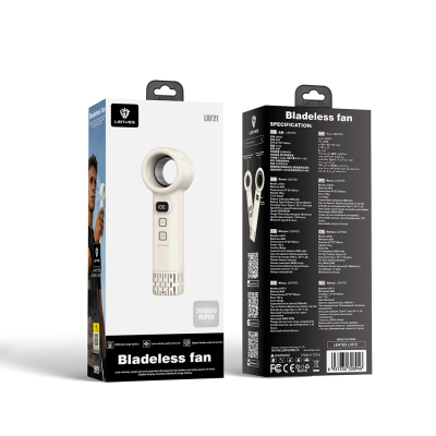 Lenyes LHF21 Dijital LED Göstergeli Yüksek Hızlı Portatif Soğutucu El Fanı - 6