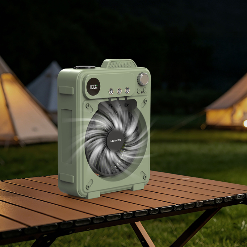 Lenyes LHF25 Dijital Led Göstergeli Su Hazneli Gece Lambalı Outdoor Soğutucu Fan - 2