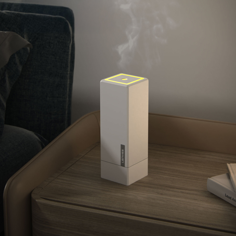 Lenyes LHU02 Küp Tipi RGB Atmosfer Işıklı Nano Sprey Sessiz Hava Nemlendirici - 5