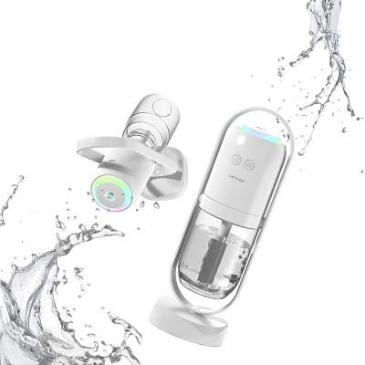 Lenyes LHU04 Hourglass Type 360 ​​Degree Rotatable RGB Atmosphere Light Silent Air Humidifier - 4