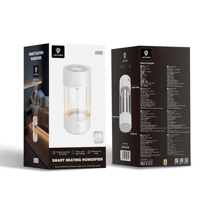 Lenyes LHU05 Timer-Controlled RGB Atmospheric Lighting Smart Heated Humidifier - 8