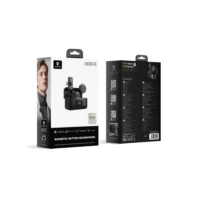 Lenyes LM204-TC Wireless Lavalier Microphone with Type-C Charging Port and Intelligent Noise Cancellation - 3