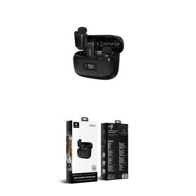 Lenyes LM206 Wireless Lavalier Microphone with LED Indicator and Type-C Port - 9
