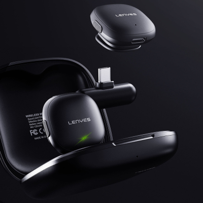 Lenyes LM210 Wireless Lavalier Microphone with Artificial Intelligence Noise Cancellation and Type-C Port - 4