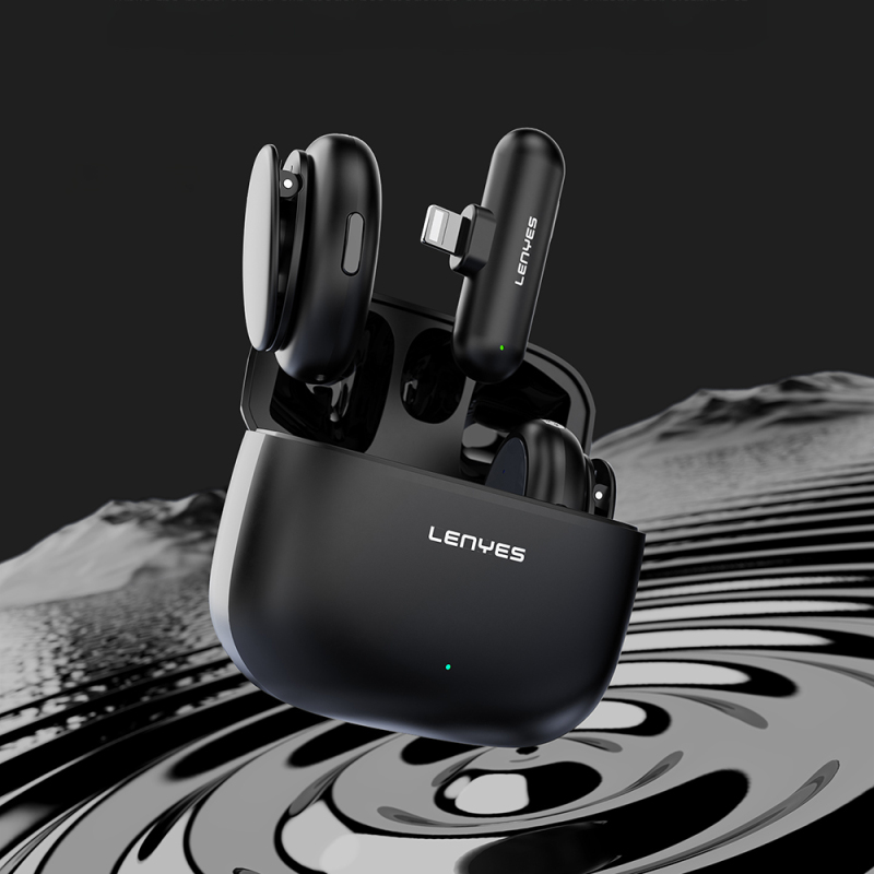 Lenyes LM211-L Yapay Zeka Destekli Lightning Portlu Kablosuz Yaka Mikrofonu - 6