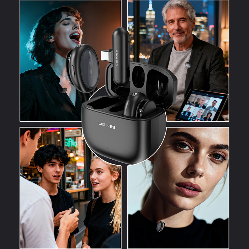 Lenyes LM211-TC Artificial Intelligence-Enabled Wireless Lavalier Microphone with Type-C Port - 7