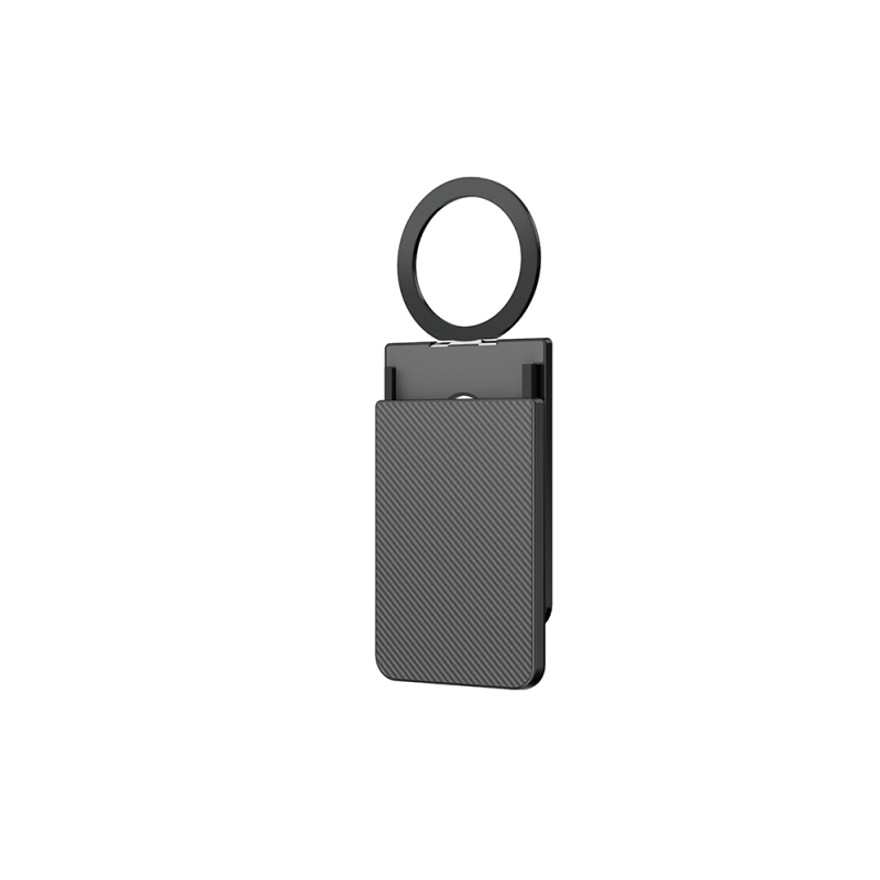 Lenyes LMW103 Sliding Design Magnetic Aramid Fiber Metal Stand Card Holder - 1