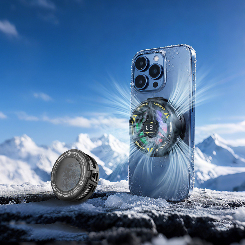 Lenyes LPC204 AI-Powered RGB Illuminated Aluminum Phone Cooling Fan - 4
