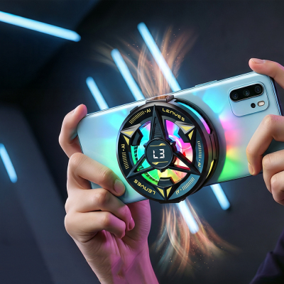 Lenyes LPC204 AI-Powered RGB Illuminated Aluminum Phone Cooling Fan - 5