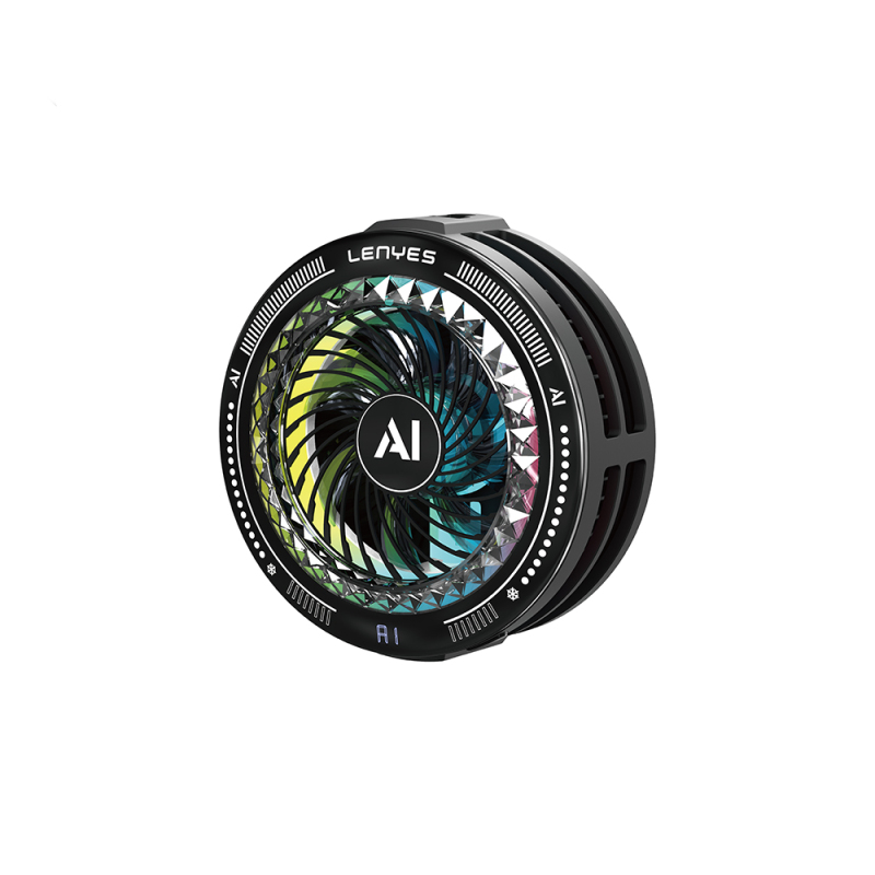 Lenyes LPC205 Akıllı Sıcaklık Kontrollü Adaptif AI Modlu RGB Işıklı Alüminyum Telefon Soğutucu Fan - 1