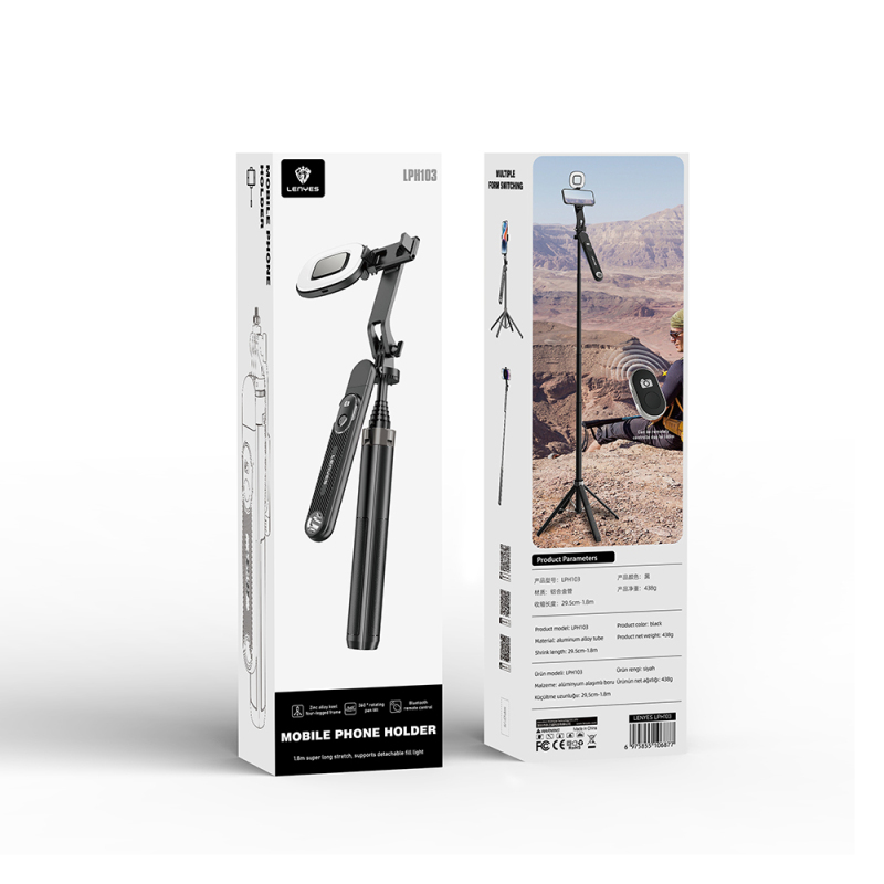 Lenyes LPH103 Multi-Function Stabilizer Detachable Bluetooth Controlled Tripod Selfie Stick - 9