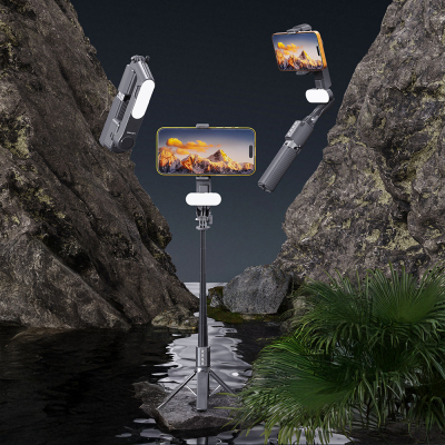 Lenyes LPH124 Dolgu Işıklı Teleskopik Tripod ve Mini Selfie Çubuğu - 5