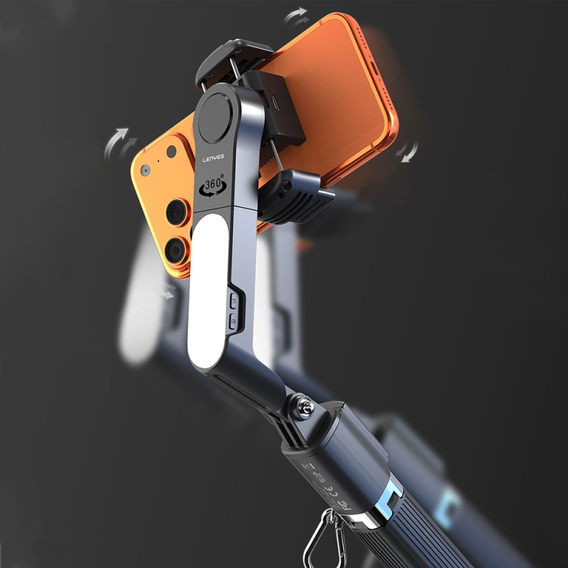 Lenyes LPH124 Dolgu Işıklı Teleskopik Tripod ve Mini Selfie Çubuğu - 3