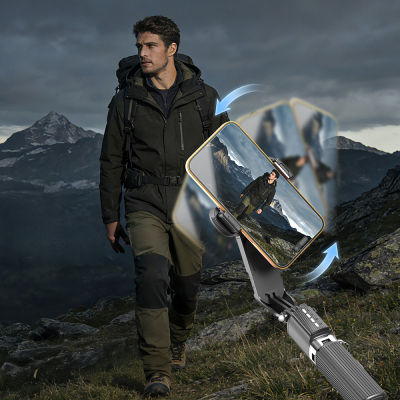 Lenyes LPH124 Dolgu Işıklı Teleskopik Tripod ve Mini Selfie Çubuğu - 4