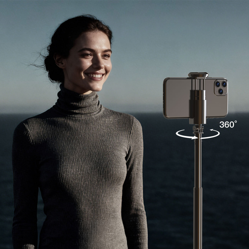 Lenyes LPH127 360 Dönebilen Bluetooth Kumandalı Tripod ve Selfie Çubuğu - 7