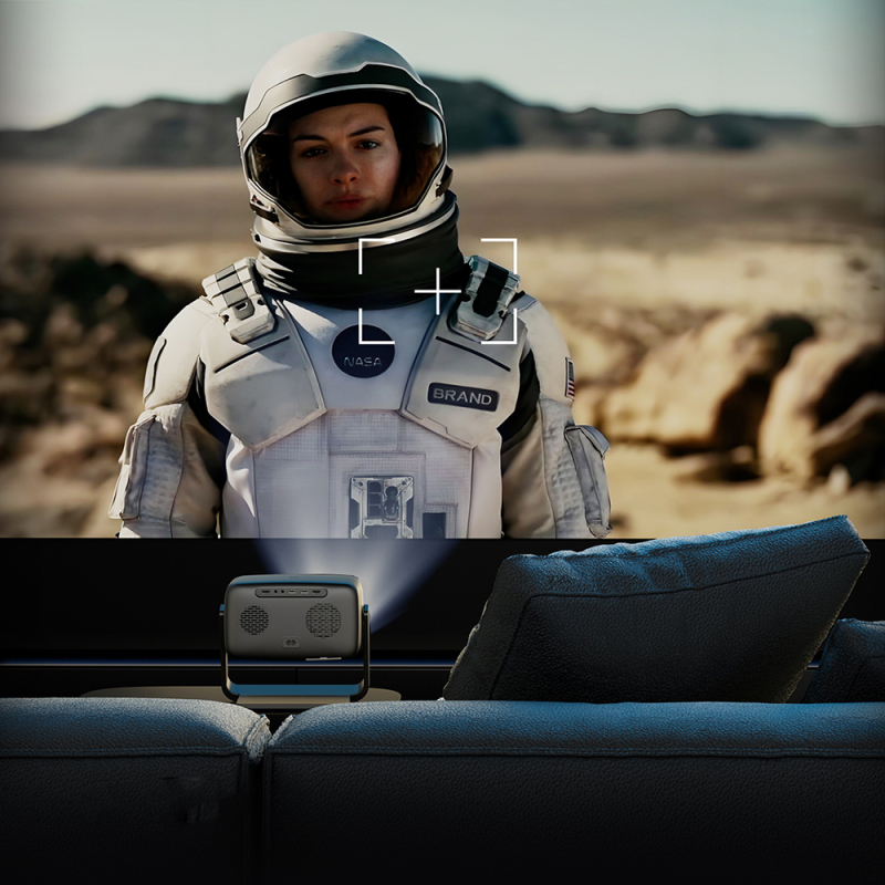 Lenyes LPR02 4.45” LCD 360 Derece Dönebilen Otomatik Netleme Özellikli Projektör Yansıtma Cihazı - 5